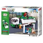 Set de constructie Town, 432 piese, Masina de salubrizare