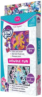 Set creativ Revontuli Toys Oy - Puzzle si gravura, dublu, My little pony