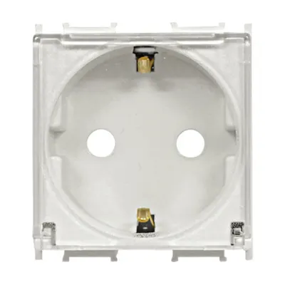 Insert priză cu protecţie mărită, capac,16A,cl. cu şurub,alb