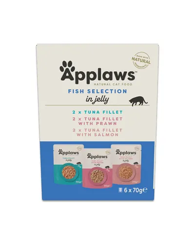 APPLAWS Cat Mix Multipack degustare cu pește în jeleu pentru pisici 6 x 70 g