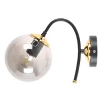 Aplică de perete negru-gri ø 15 cm Yoyo – Squid Lighting