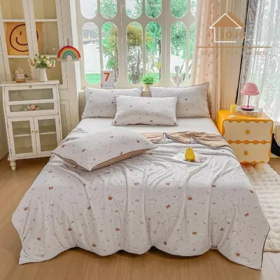 Pilota de Vara Racoritoare Ice Touch, 200x230cm + 2 fete de perna 50x70cm - Ultra Usoara, Efect Instant de Racorire si Confort Maxim, Gri, Pisicute, Fundite, Stelute