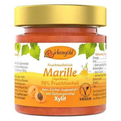 Gem de caise indulcit cu xylitol 200g Birkengold