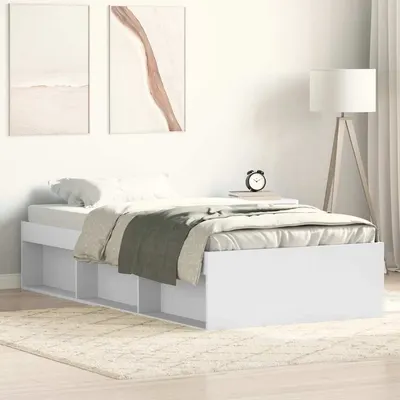 vidaXL Cadru pat, alb, 100x200 cm