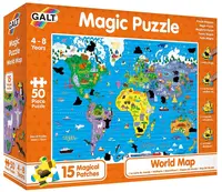 Magic Puzzle Galt - Harta lumii, 50 de piese