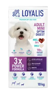 Hrana uscata pentru caini Loyalis Mini Adult cu miel 10 kg