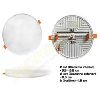 Spot led ingropat 9w/2700k / 3011- 6 (gaura de montaj reglabila)