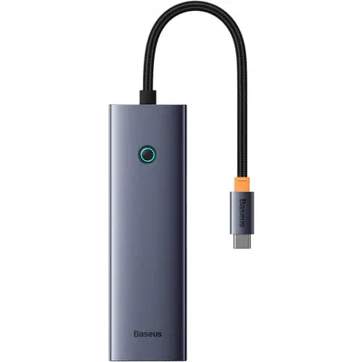 Hub USB-C Baseus UltraJoy, 2 x USB-A 3.0 - 1 x USB-C - 1 x HDMI - 1 x RJ45 - 1 x SD - 1 x microSD, Gri B00052805813-00