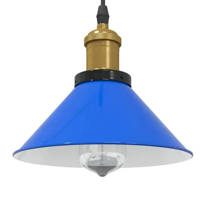 Gossi lampa suspendata reglabila inaltime e27 albastru inchis lucios