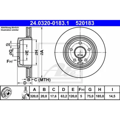 Disc frana ATE 24.0320-0183.1