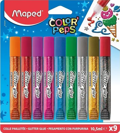 Lipici starlucitor Maped Color Peps - 9 culori