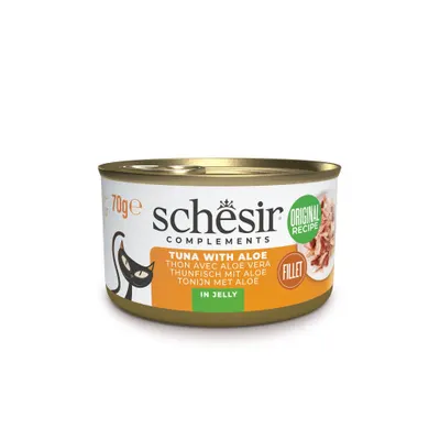 Schesir hrană umedă pentru pisici Ton și Aloe în jeleu: 70g, 51% ton