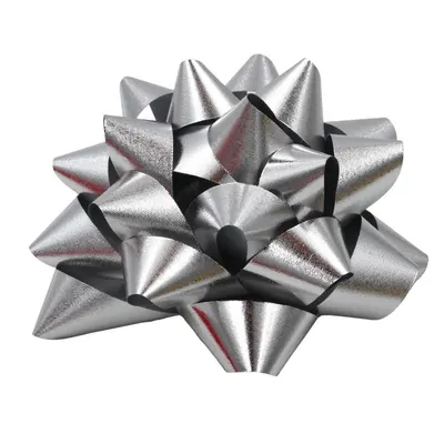 Set 10 steluțe autoadezive, 7 cm, Brizzolari, culoarea argintiu metalizat