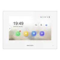 Videointerfon de interior IP Hikvision DS-KH6320-LE1/W(B), 7 inch, aparent, PoE