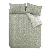 Lenjerie de pat verde din bumbac percal pentru pat dublu 200x200 cm Shadow Leaves – Bianca
