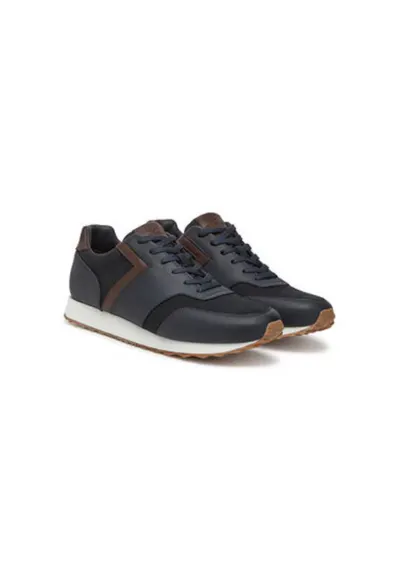 Pantofi sport barbati - 25418015 - Piele naturala - Bleumarin