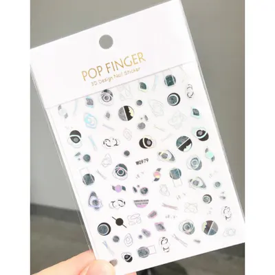Abtibilduri unghii Marquise, STICKER133, Negru