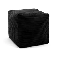 Fotoliu bean bag negru cu tapițerie din catifea reiată Up! MooG – SLOWDOWN