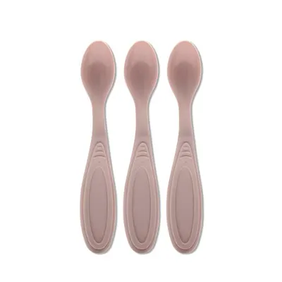 Set 3 lingurite Lorelli My Friend Mellow Rose margine rotunjita 6 luni+