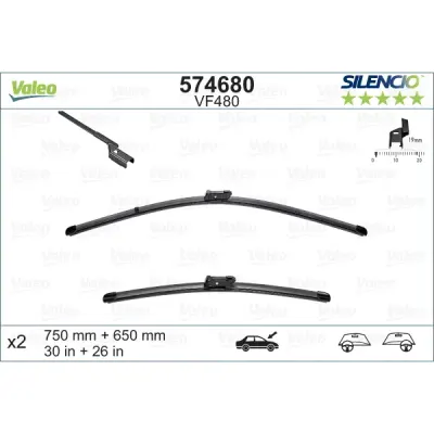 Lamela stergator VALEO 574680