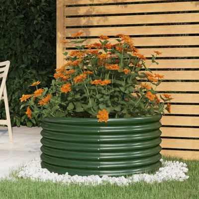 Gossi jardiniera gradina verde 80x80x36 cm otel vopsit electrostatic