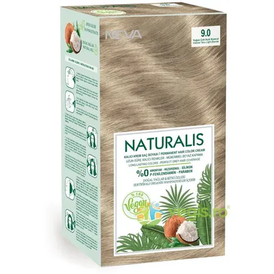 Vopsea de Par Vegana, fara Amoniac Blond Foarte Deschis 9.0 Naturalis Neva 150ml