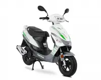 Scuter Barton Galactic 50cc, culoare alb verde