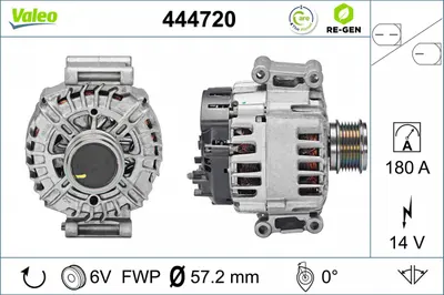 Alternator (14v, 180a) Potrivit Audi A3; Cupra Ateca; Seat Alhambra, Ateca, Leon Sc, Leon St, Tarraco; Skoda Karoq, Kodiaq, Octavia Iii, Superb Iii; Vw Arteon, Arteon Shooting Brake 1.4-2.0d 11.12
