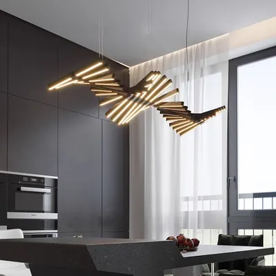 Atom Led Pendant 200w 3000k, Negru