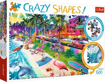 Puzzle Trefl din 600 de piece - Miami beach