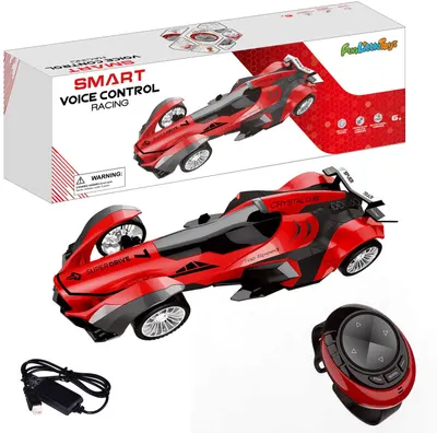 Masina cu telecomanda Rocket E Car - ghidata prin comenzi vocale, rosie