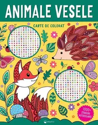 Animale vesele – 1000 ștrasuri autocolante - Paperback brosat