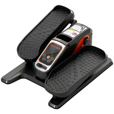 SPORTNOW Aparat eliptic electric, dispozitiv cu pedale cu 12 viteze reglabile, portabil, ușor, telecomandă, monitor LED, oțel, plastic, negru | Aosom Romania