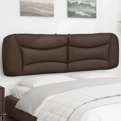 vidaXL Pernă pentru tăblie pat, Hvar, maro, 180 cm, piele artificială