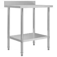 Gossi masa de lucru bucatarie bordura antistropire 80x60x93 cm otel
