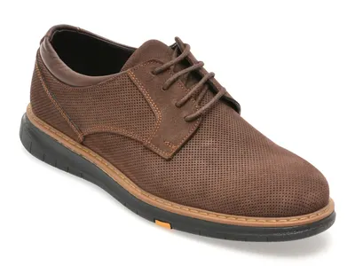 Pantofi OTTER maro, 1095, din nabuc