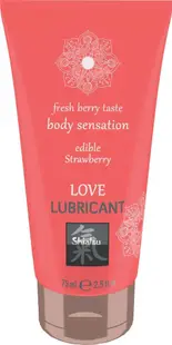 Lubrifiant intim Shiatsu, model Strawberry, comestibil, 75ml