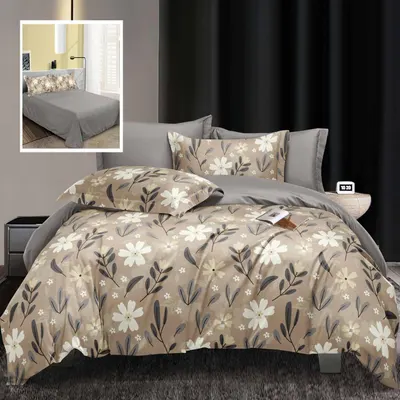 Lenjerie de pat elegance 6 piese cu cearsaf (lec13)