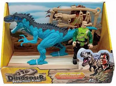 Set de figurine Cypress -Dinozaur Monolophosaurus, cu schelet și figurină