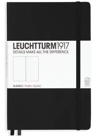 Agenda Leuchtturm1917 Notebook Medium A5 - Neagra, pagini albe