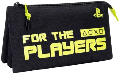 Penar școlar Kstationery PlayStation - For the players, cu 1 fermoar si 3 compartimente