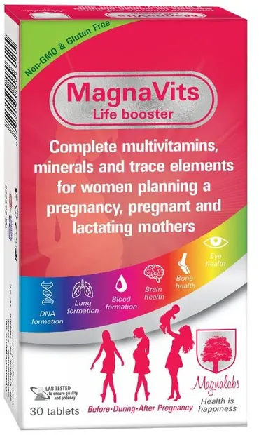 MagnaVits pentru femeile care planifică o sarcină, femeile însărcinate și cele care alăptează, 30 tablete, Magnalabs