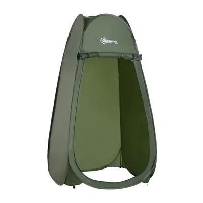 Outsunny Cort de Duș Pop Up Impermeabil cu Intrare cu Fermoar, 100x100x185 cm, Verde | Aosom Romania