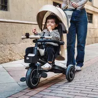 Tricicleta pentru copii KinderKraft Spinstep 2 Plus Green, rotatie 360, maner telescopic, greutate admisa 25 kg