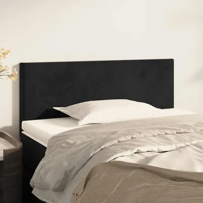 vidaXL Tăblie de pat, negru, 90x5x78/88 cm, catifea