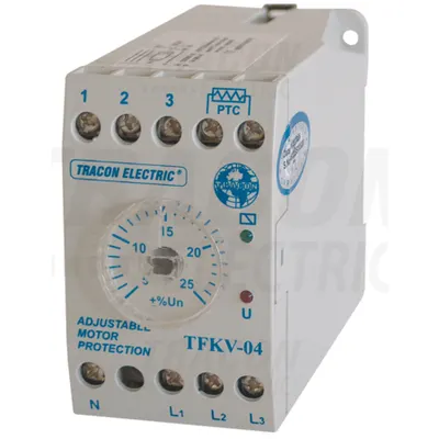 Releu trifazic suprav.tens cu asimetrie regl./prot. termica TFKV-04 3x230/400V AC,+/-5% - +/-25%, 5A/250V AC