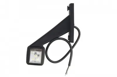 Lumina delimitare stanga, rosu alb lungime cablu 350mm, pe bratul mediu-lung, 12 24V