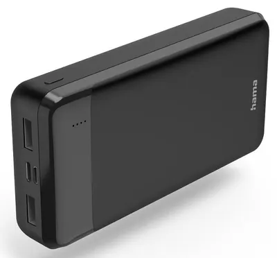 Baterie portabilă Hama - 187286, 20000 mAh, Neagră