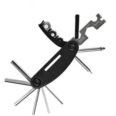 Kit de reparație biciclete multifuncțional, compact Gj1601, negru