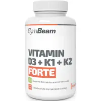GymBeam Vitamin D3 + K1 + K2 Forte capsule pentru susținerea sistemului imunitar și a sănătății dinților 30 g